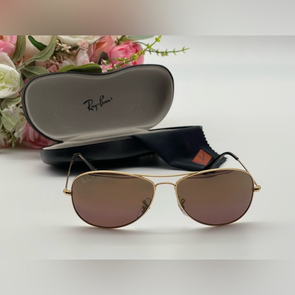 Authentic Ray Ban Aviator Brown Sunglasses - Picture 3 of 15